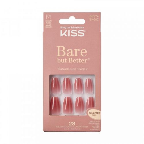 KISS Gelové nehty Bare-But-Better Nails Nude Nude 28 ks