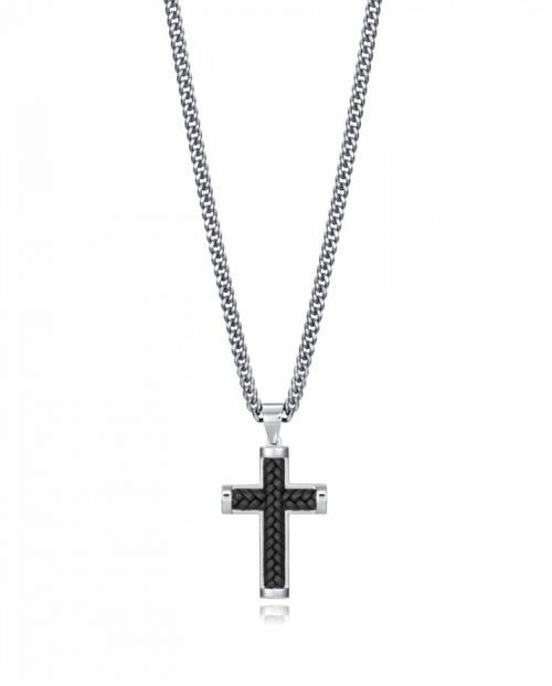 Viceroy Nadčasový ocelový náhrdelník s křížkem Magnum 15111C01010