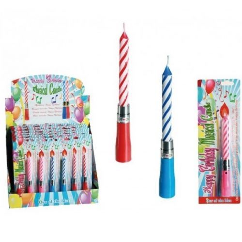 Svíčka na dort s melodií Happy Birthday 1 ks