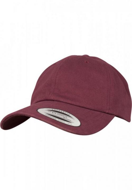 Peached Cotton Twill Dad Cap - maroon