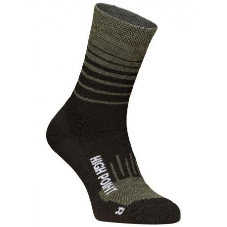 High Point Mountain Merino 3.0 black/khaki trekové ponožky Merino vlna 39-42 EUR