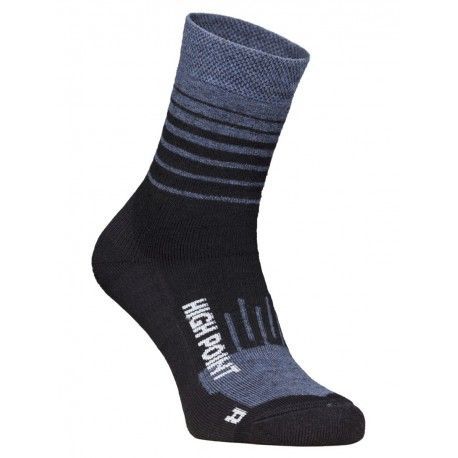 High Point Mountain Merino 3.0 black/blue trekové ponožky Merino vlna 39-42 EUR