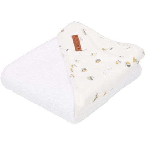 Little Dutch Hooded Towel Sailors Bay osuška s kapucí White 75x75 cm