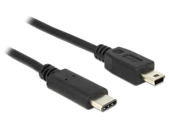 Delock 83335 USB Type-C™ 2.0 samec > USB 2.0 typ Mini-B samec, 0,5m, černý