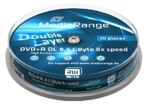 MEDIARANGE DVD+R 8,5GB 8x DoubleLayer Cake 10, MR466