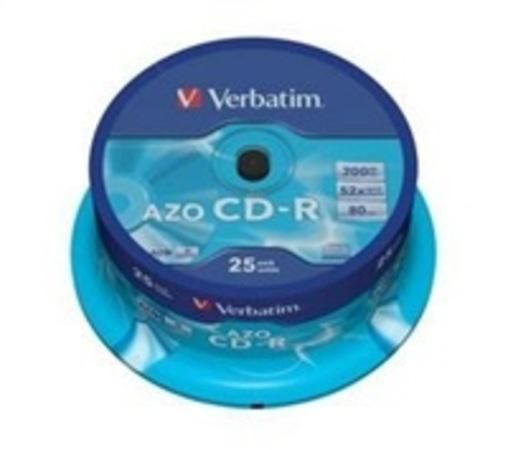 CD-R 700MB, 80min., 52x, DLP Crystal AZO, Verbatim, 25-cake, bal. 25 ks, 43352