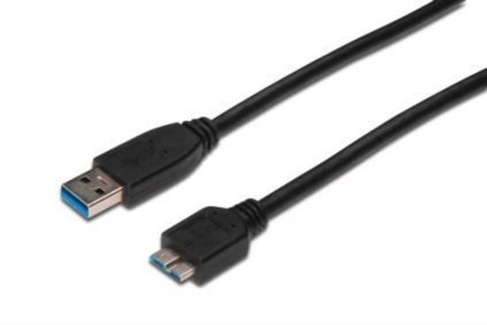 Digitus AK-300117-003-S USB 3.0 kabel, USB A - Micro USB B, M / M, 0,25 m,UL, bl