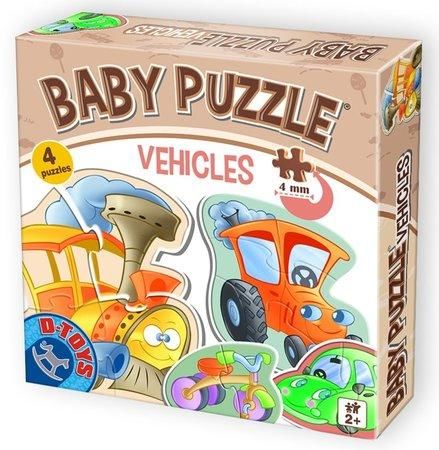 D-TOYS Baby puzzle Dopravní prostředky 4v1 (2-4 dílky)
