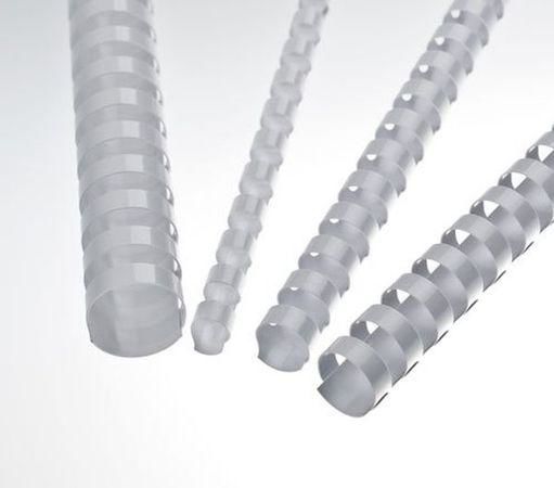 Plastové hřbety pro kroužkovou vazbu 12,5 mm, bílé, 100 ks