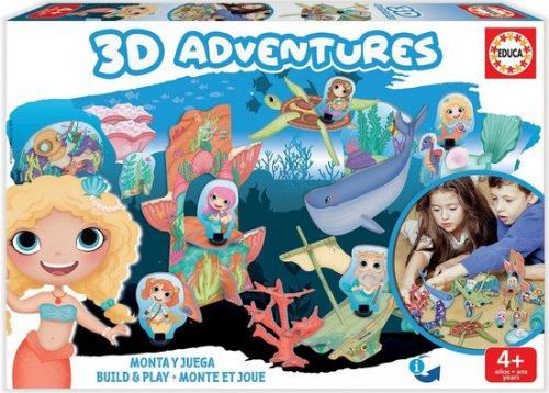 EDUCA 3D puzzle Království mořských víl 63 dílků