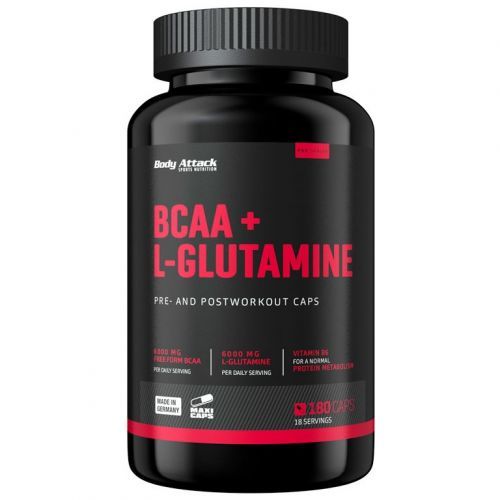 Body Attack BCAA + L-Glutamine 180 kapslí