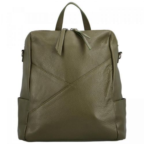 Luxusní dámský kožený batůžek Reina, zelená