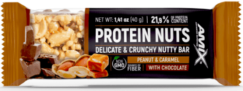 Proteinové tyčinky a sušenky Amix Amix Protein Nuts Bar-40g-Peanut-Caramel