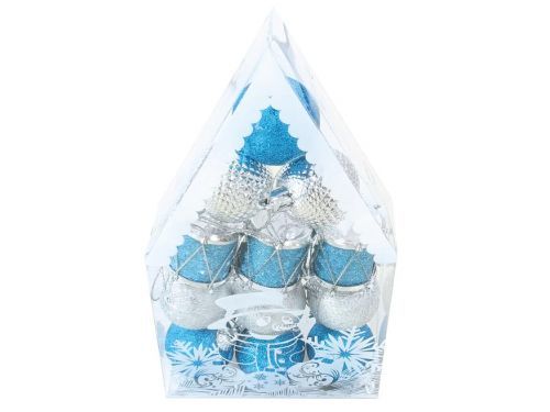 MFP 8886258 Baňky set 4cm/12ks modré+stříbrné