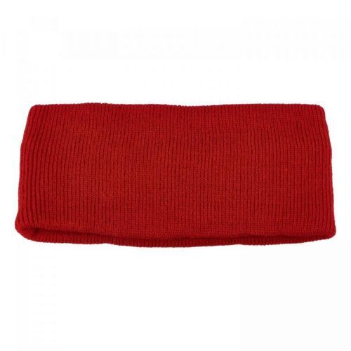 Jednobarevná jemně pletená dámská čelenka Sindey, červená