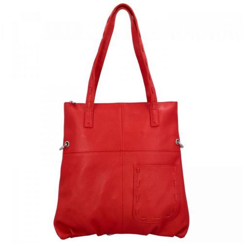 Osobitá dámská kožená kabelka přes rameno Liv, červená