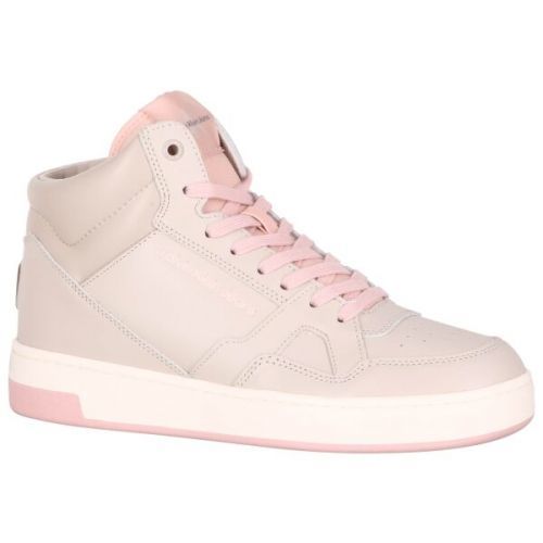 Calvin Klein BASKET CUPSOLE MID LTH-PU Dámská volnočasová obuv, růžová, velikost 38