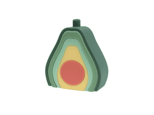 OB Designs Silikonová hračka avokádo