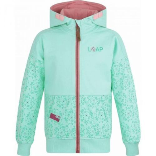 Girls' sweatshirt LOAP DILITA Light green/pink