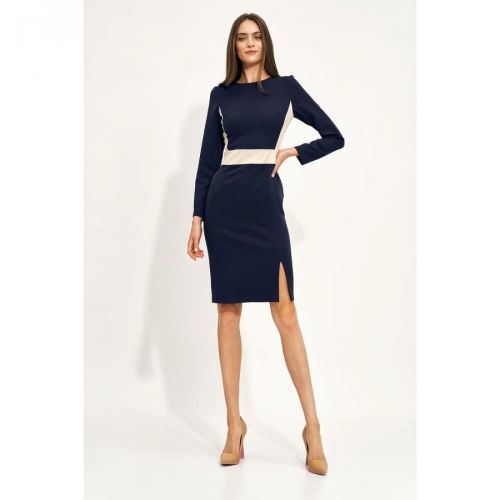 Nife Woman's Dress S207 Navy Blue