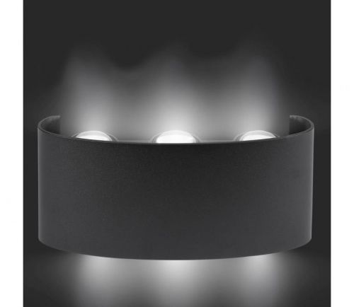 LED Venkovní nástěnné svítidlo 6xLED/6W/230V IP54 4000K černá