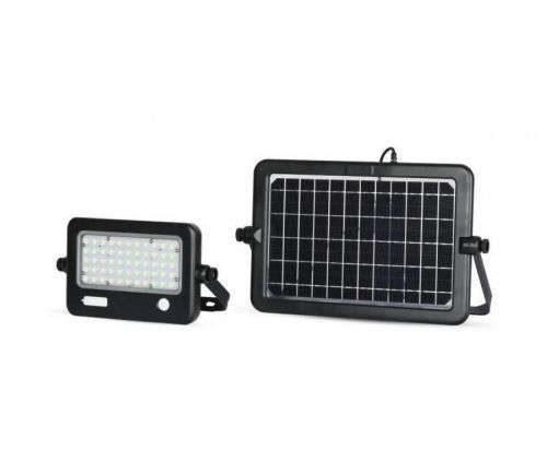 LED Stmívatelný solární reflektor se senzorem LED/10W/3,7V 4000K IP65 + USB port