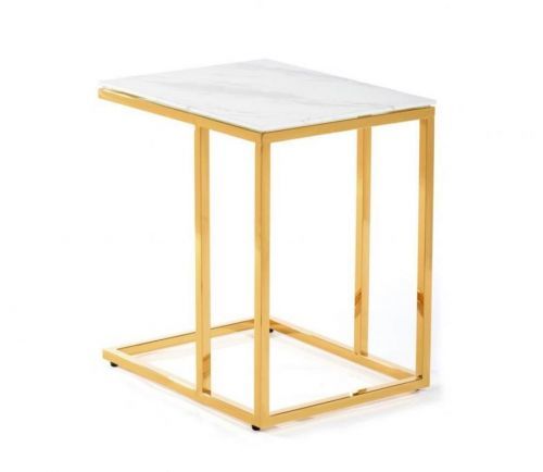 HowHomely Konferenční stolek LURUS 40x50 cm zlatá