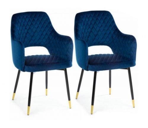 HowHomely SADA 2x Jídelní židle SENKO modrá