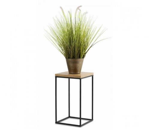 HowHomely Stojan na květiny BASICLOFT 40x24 černá/hnědá