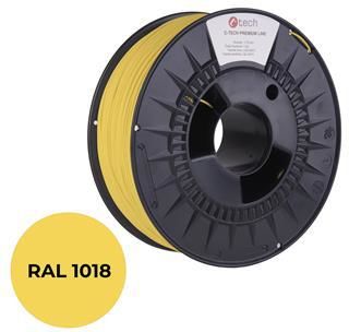 C-Tech Tisková struna (filament) PREMIUM LINE, PETG, zinková žlutá, RAL1018, 1,75mm, 1kg (3DF-P-PETG1.75-1018)