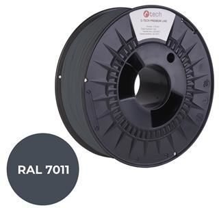 C-Tech Tisková struna (filament) PREMIUM LINE, PLA, ocelová šedá, RAL7011, 1,75mm, 1kg (3DF-P-PLA1.75-7011)