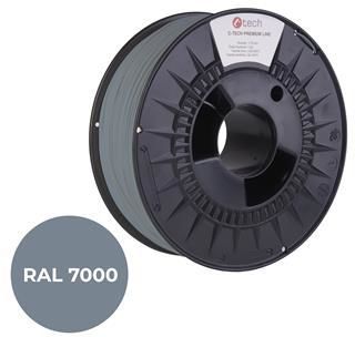 C-Tech Tisková struna (filament) PREMIUM LINE, PETG, veverčí šedá, RAL7000, 1,75mm, 1kg (3DF-P-PETG1.75-7000)