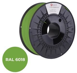 C-Tech Tisková struna (filament) PREMIUM LINE, PETG, zelenožlutá, RAL6018, 1,75mm, 1kg (3DF-P-PETG1.75-6018)