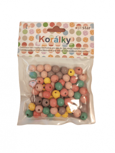 pkstar.cz Korálky dřevěné 10 mm - 70 ks - PK510-27