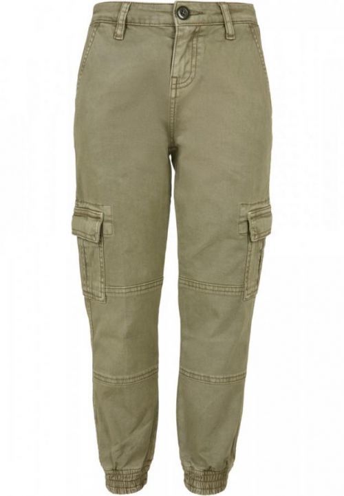 Boys Washed Cargo Twill Jogging Pants - grey 110/116