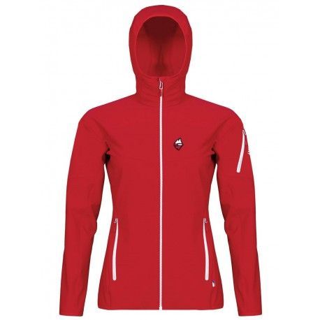 High Point Atom 2.0 Lady Hoody Jacket Red dámská softshellová větruvzdorná prodyšná bunda M