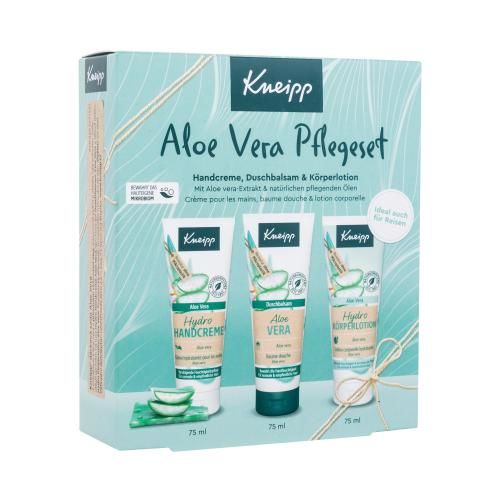 Kneipp Aloe Vera dárková kazeta pro ženy sprchový gel Aloe Vera 75 ml + krém na ruce Aloe Vera 75 ml + tělové mléko Aloe Vera 75 ml