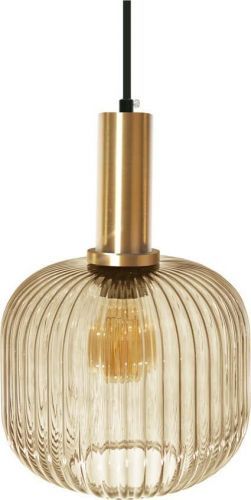 Hnědé závěsné svítidlo SULION Garbo, výška 127,5 cm