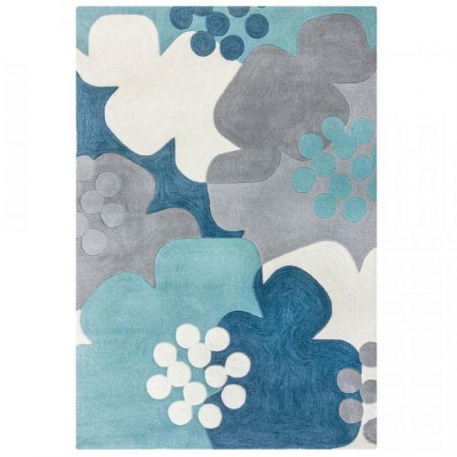 Flair Rugs koberce Kusový koberec Zest Retro Floral Blue - 120x170 cm Modrá