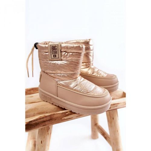 Children's snow boots Big Star KK374221 Beige and gold
