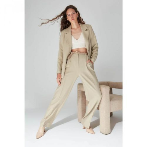 Trendyol Limited Edition Mink Wide Leg Trousers