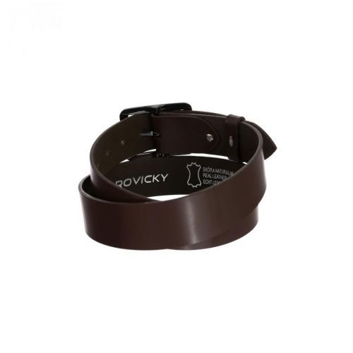 Women's brown wide belt made of natural leather