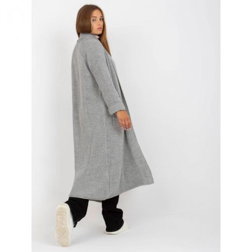 Gray maxi cardigan with the addition of OH BELLA wool