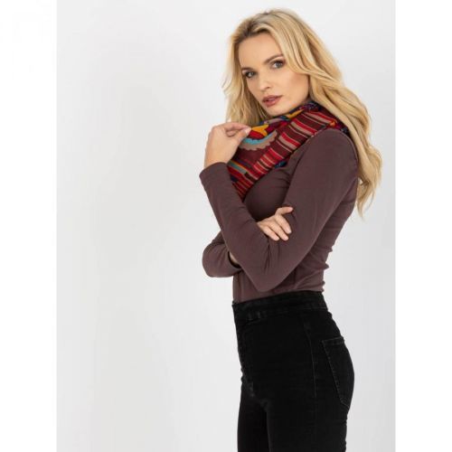 Women's burgundy scarf made of viscose