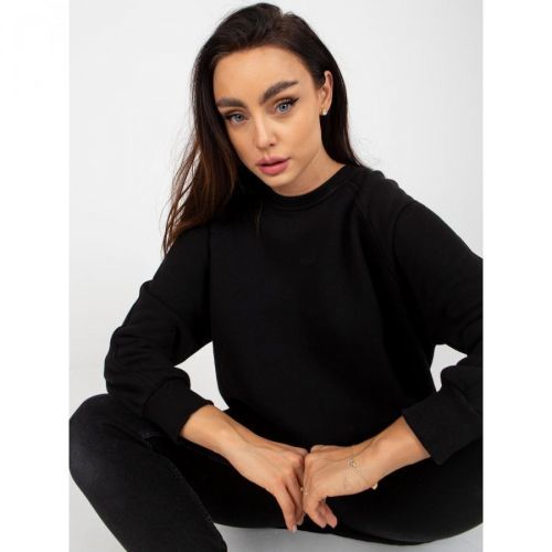 Black sweatshirt without a hood with a round neckline from Remy