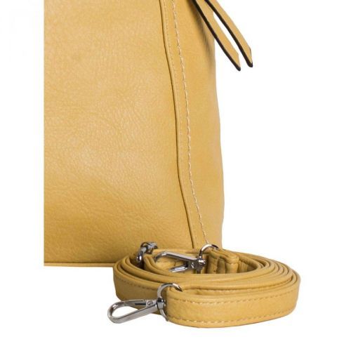 Ladies' dark yellow shoulder bag with a handle