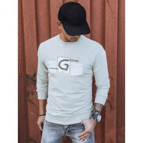 Beige Dstreet BX5371 men's sweatshirt with print