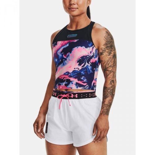 Under Armour Tílko UA RUN ANYWHERE CROP TANK-BLK - Dámské