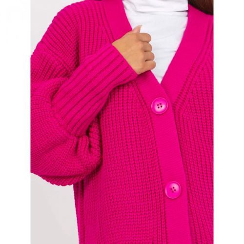 Fuchsia long cardigan with pockets OH BELLA
