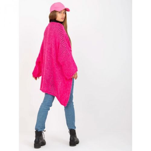 Fluo pink cardigan with wide sleeves OH BELLA